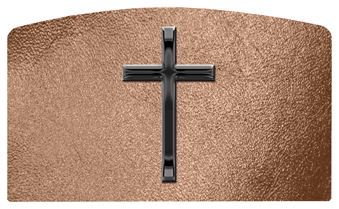 DACRO-510-BK-SH-BZ Black Single Cross Shimmer Bronze